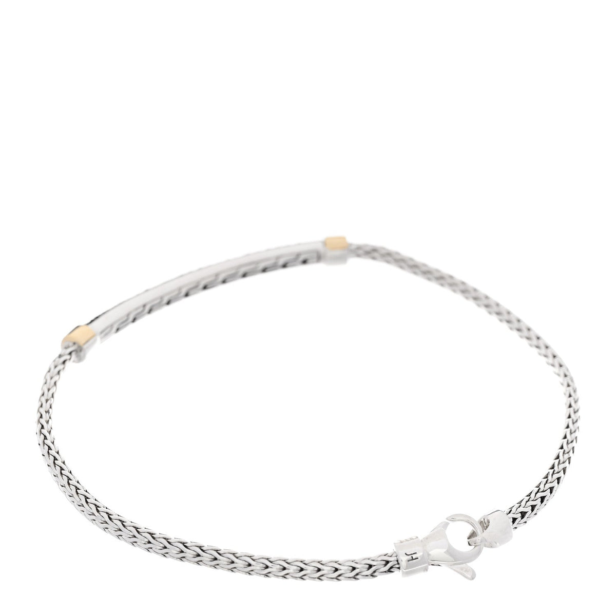 Sterling Silver 14K Yellow Gold Black Sapphire Essential Pave Bracelet