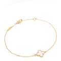 18K Yellow Gold Mother of Pearl Sweet Alhambra Bracelet