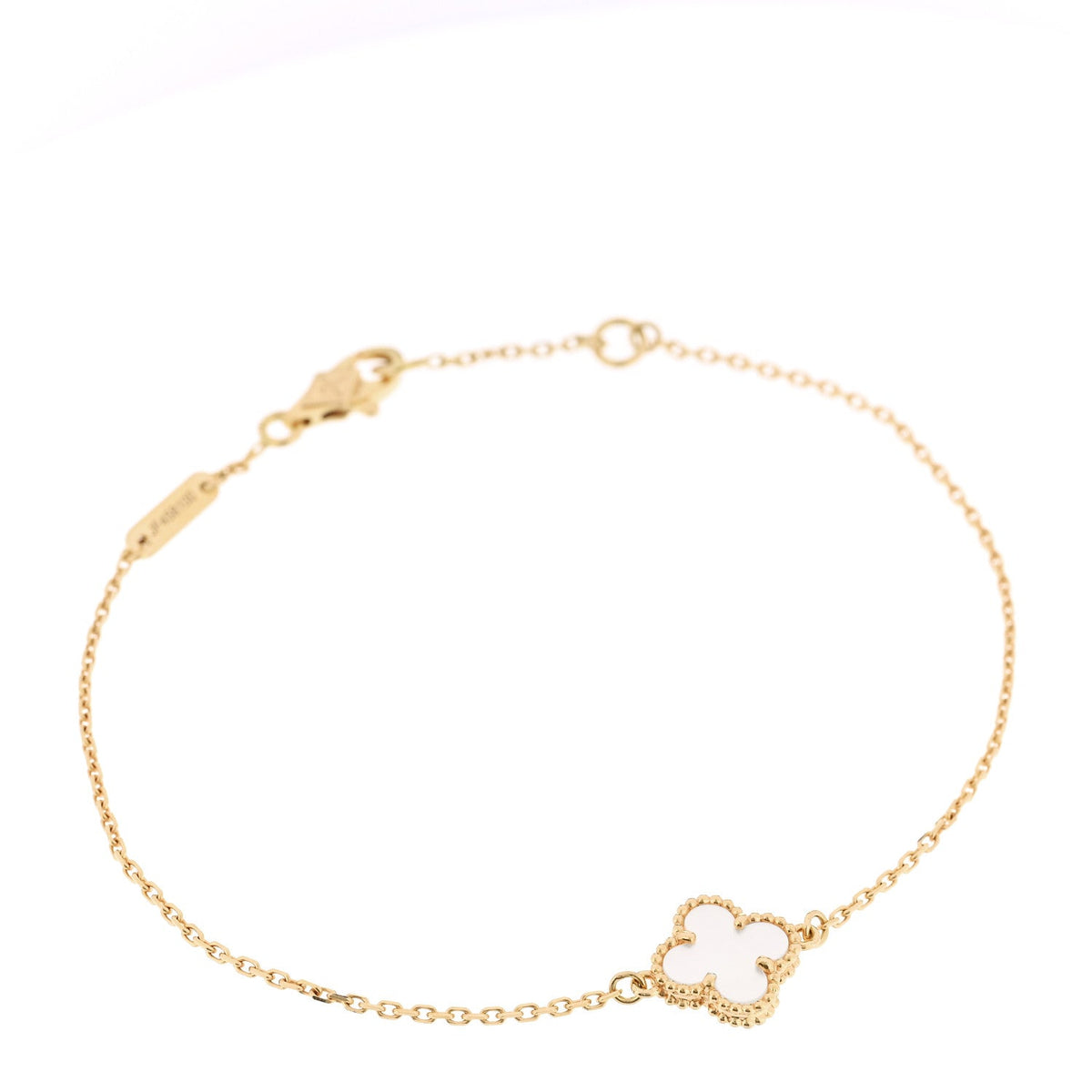 18K Yellow Gold Mother of Pearl Sweet Alhambra Bracelet