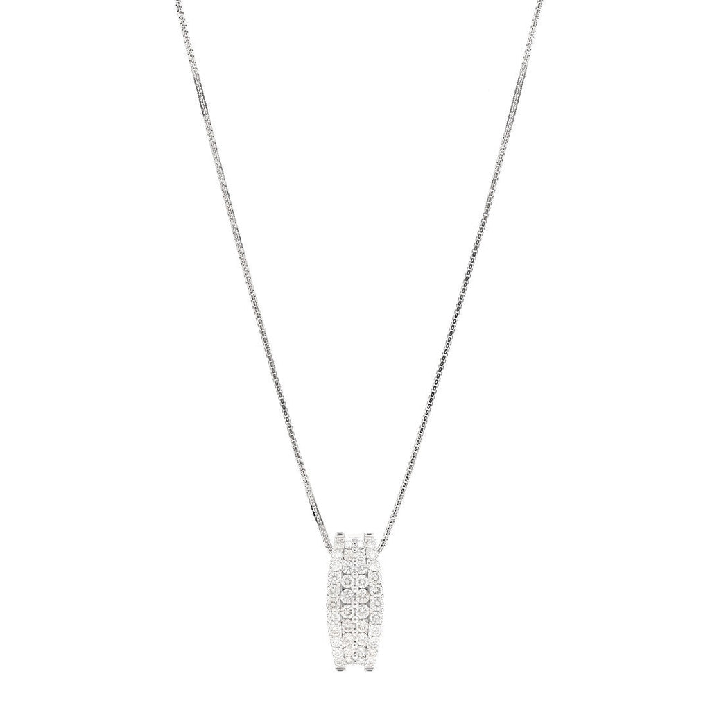Platinum 18K White Gold Diamond 2.00ctw Pendant Necklace