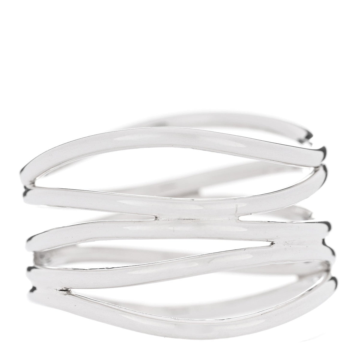 Sterling Silver Elsa Peretti 5 Row Wave Ring 48 4.5