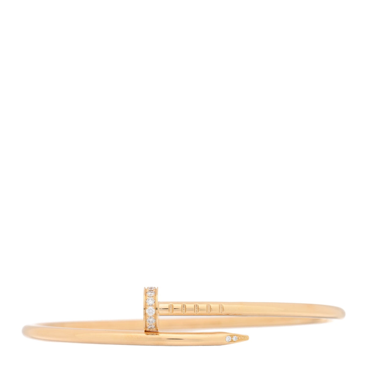 18K Yellow Gold Diamond Small Juste Un Clou Bracelet 15