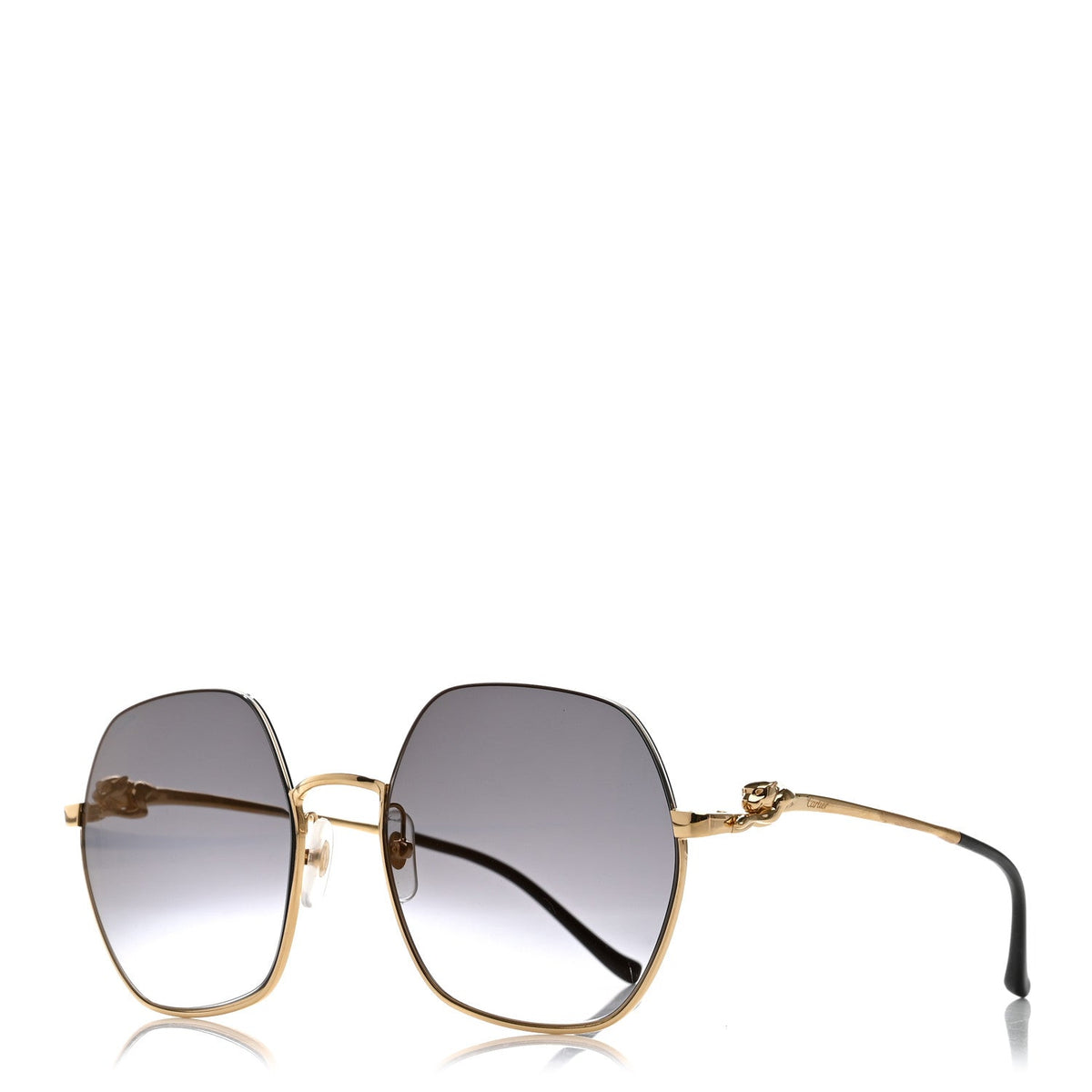 Panthere De Cartier Sunglasses CT0267S Gold Black