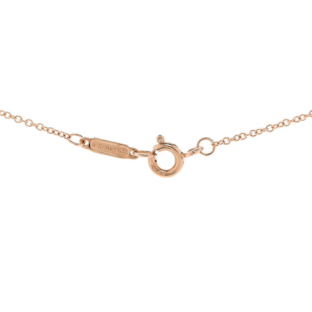 18K Rose Gold Diamond Extra Mini Heart Pendant Necklace