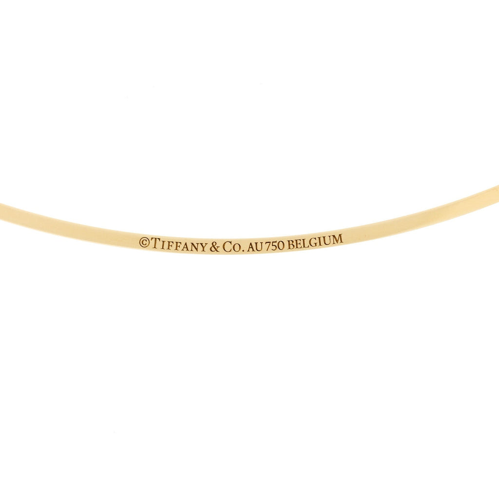 18K Yellow Gold Diamond Large T Smile Pendant Necklace