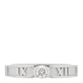 18K White Gold Diamond Atlas Solitaire Band Ring 49 5