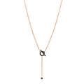 18K Rose Gold Black Spinel Finesse Lariat Necklace