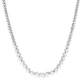 14K White Gold Diamond 10.03ctw Graduated Necklace