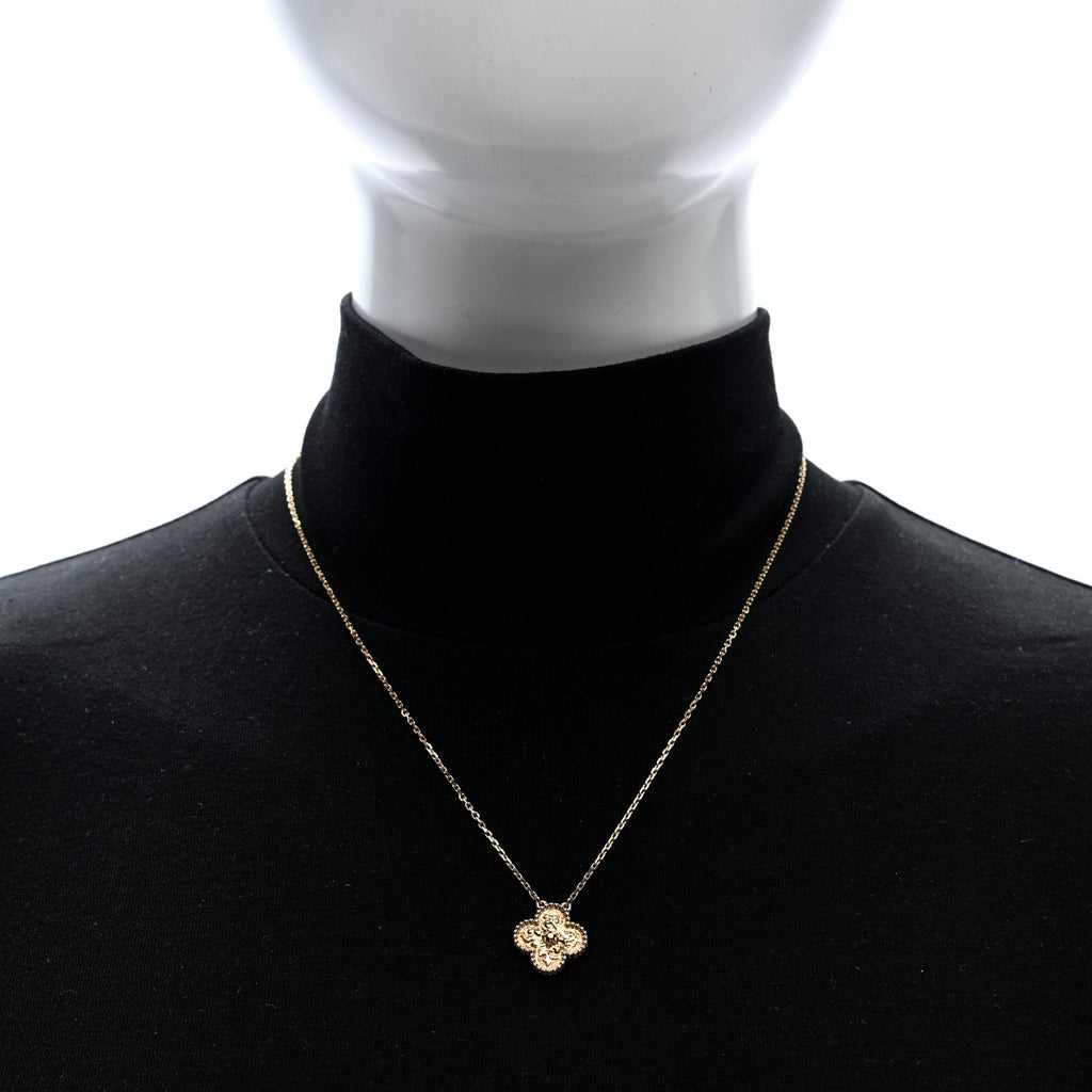 18K Yellow Gold Vintage Alhambra Pendant Necklace