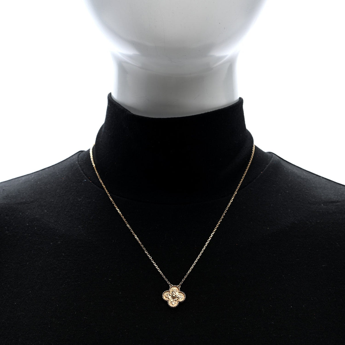 18K Yellow Gold Vintage Alhambra Pendant Necklace