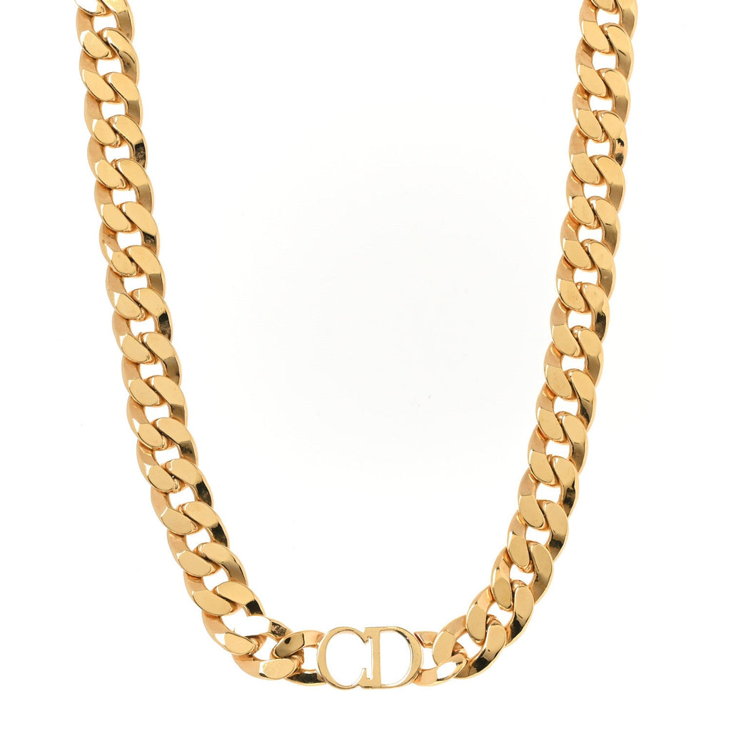 Metal CD Choker Necklace Gold