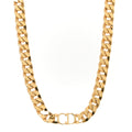 Metal CD Choker Necklace Gold