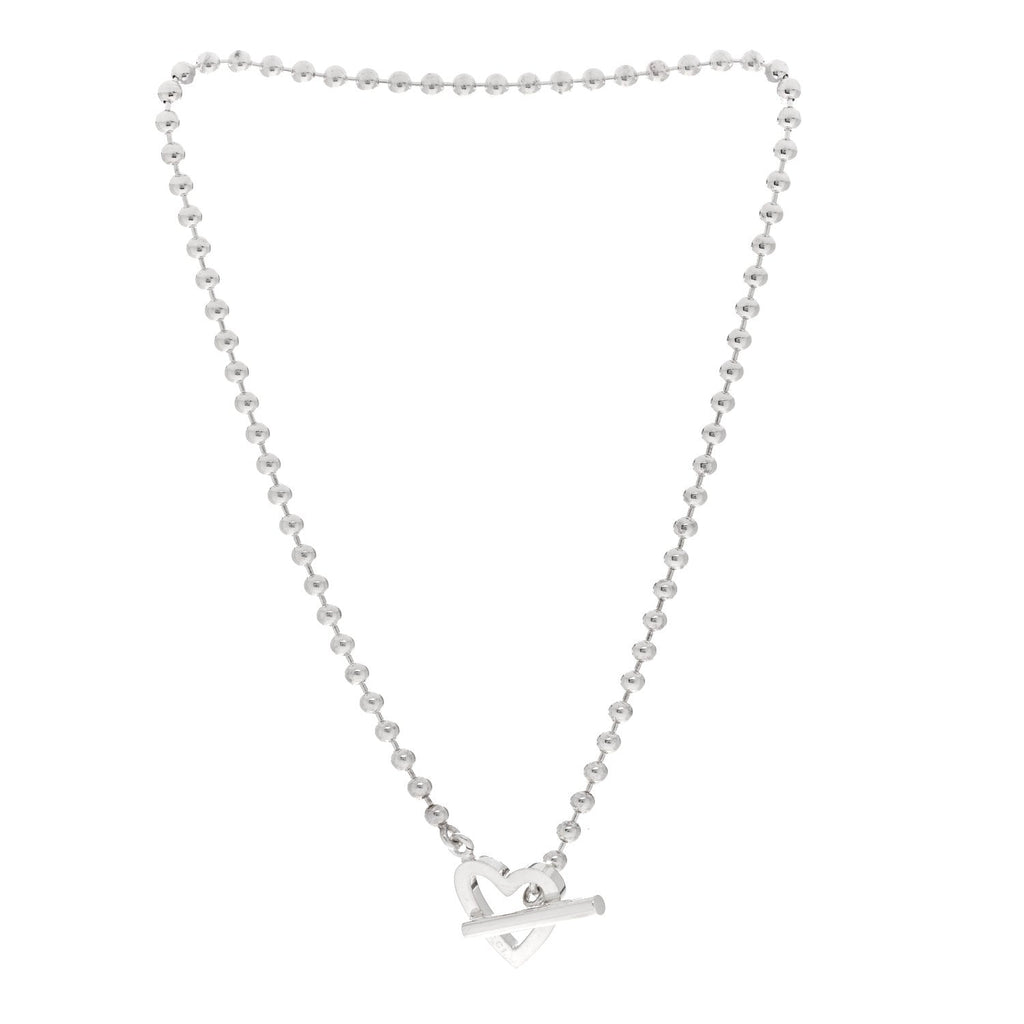 Sterling Silver Heart Toggle Necklace