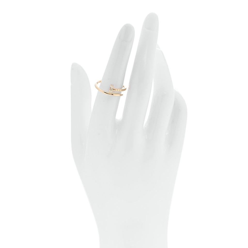 18K Yellow Gold Diamond Small Juste Un Clou Ring 54 6.75