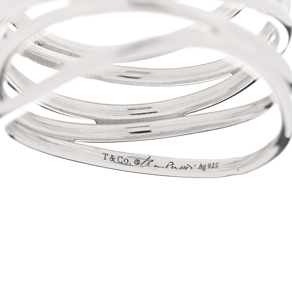 Sterling Silver Elsa Peretti 5 Row Wave Ring 48 4.5