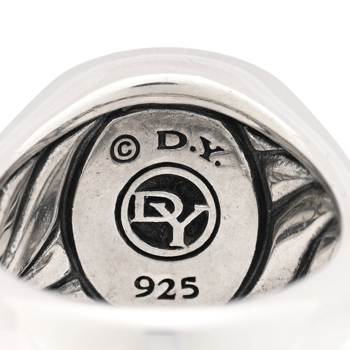Sterling Silver Black Onyx Signet Ring 57 8
