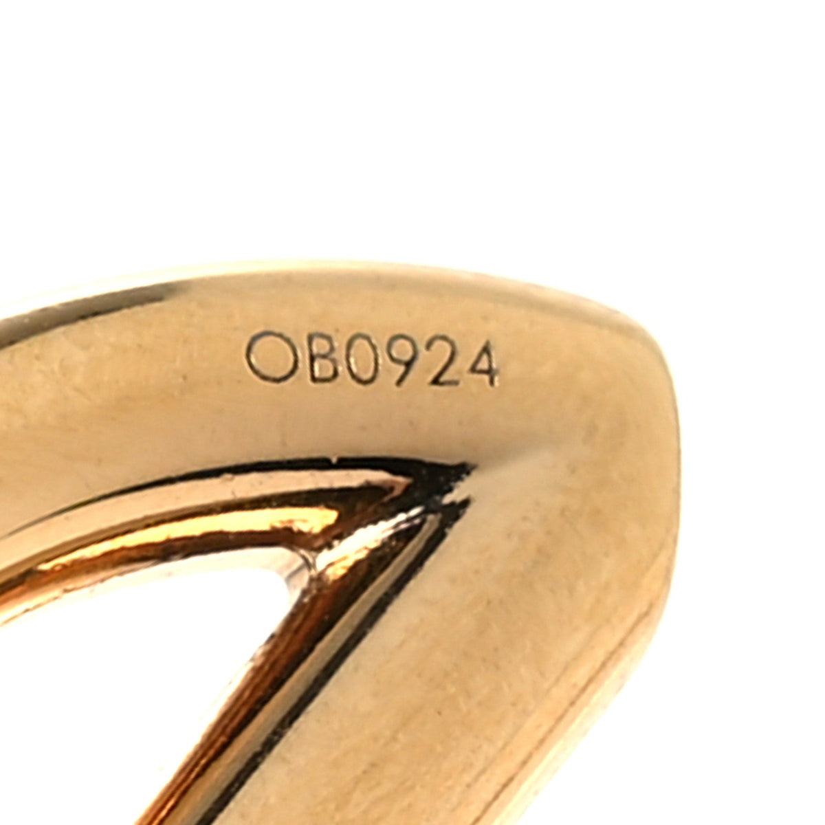 Metal FF Hoop Earrings Gold