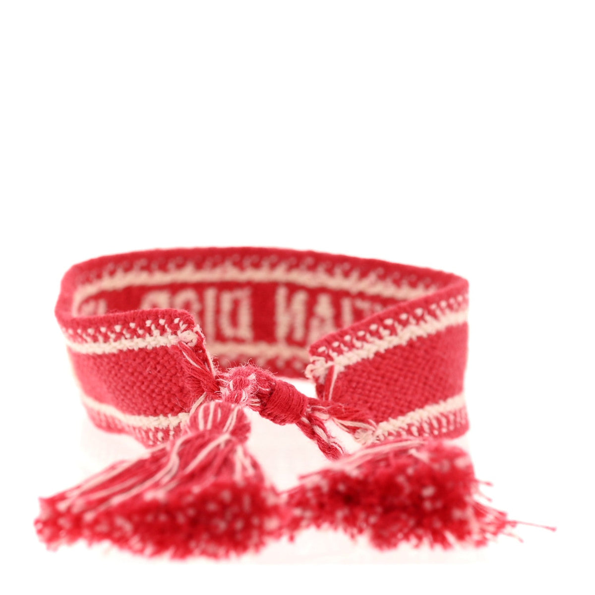 Woven Cotton J'Adior Friendship Bracelet Red