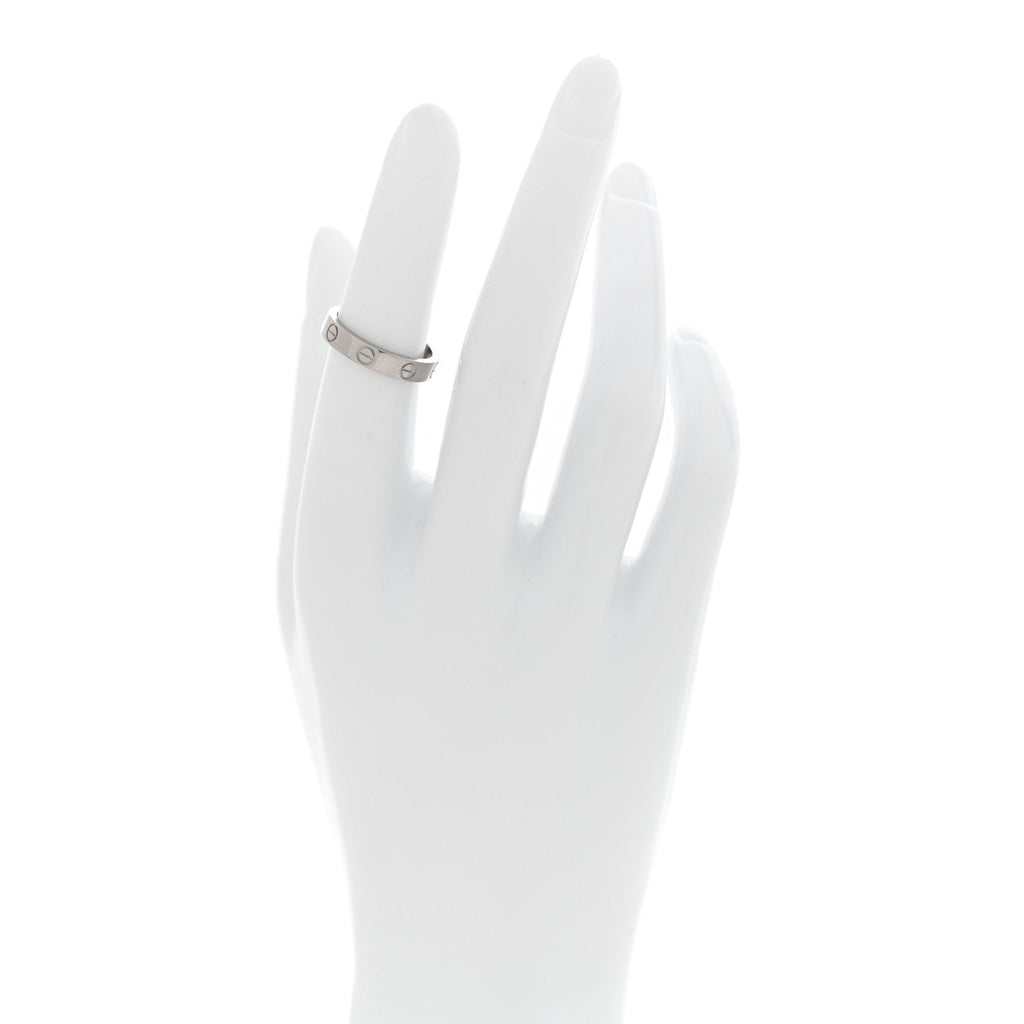 18K White Gold 3.5mm LOVE Wedding Band Ring 50 5.25