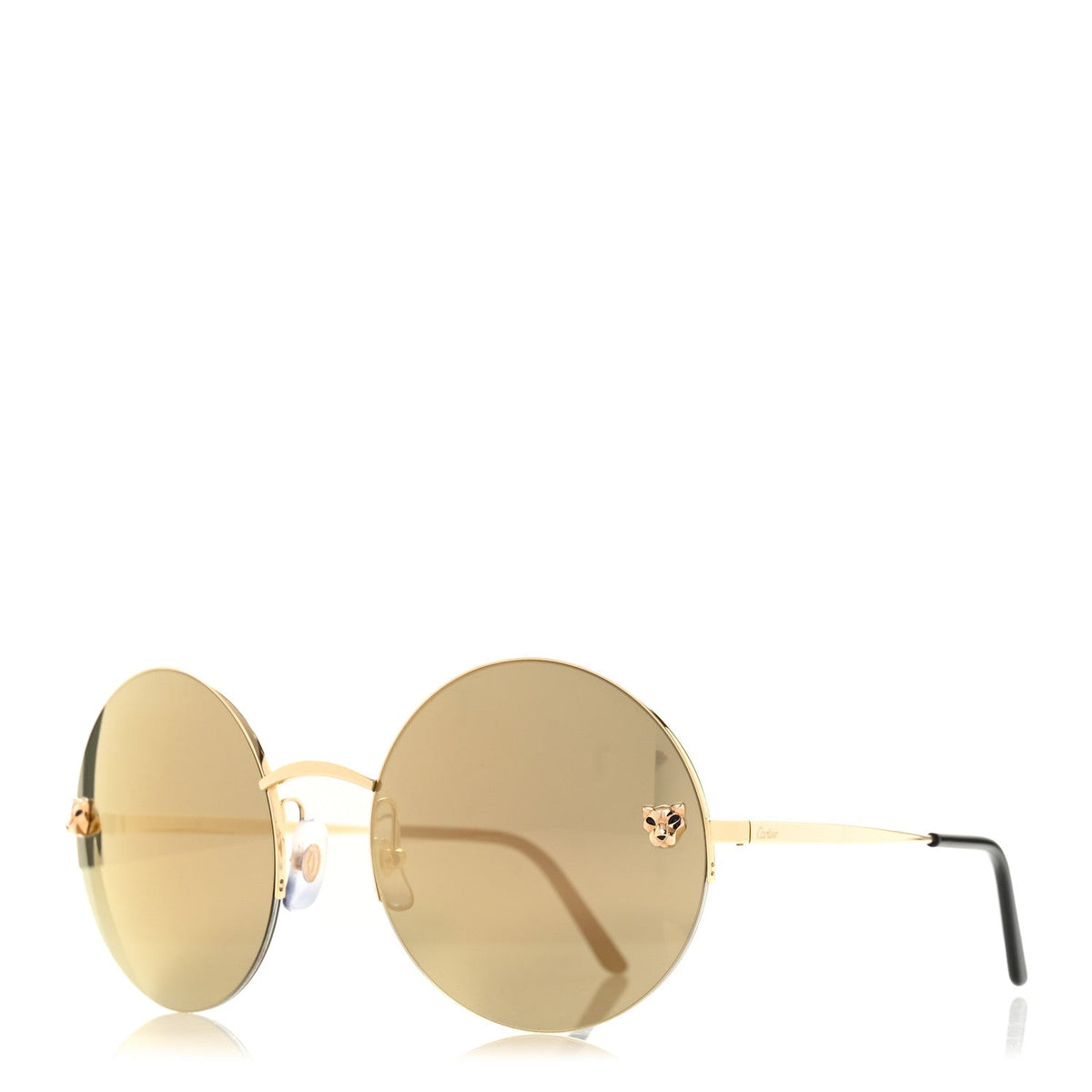 Panthere De Cartier Round Sunglasses CT0022S Gold
