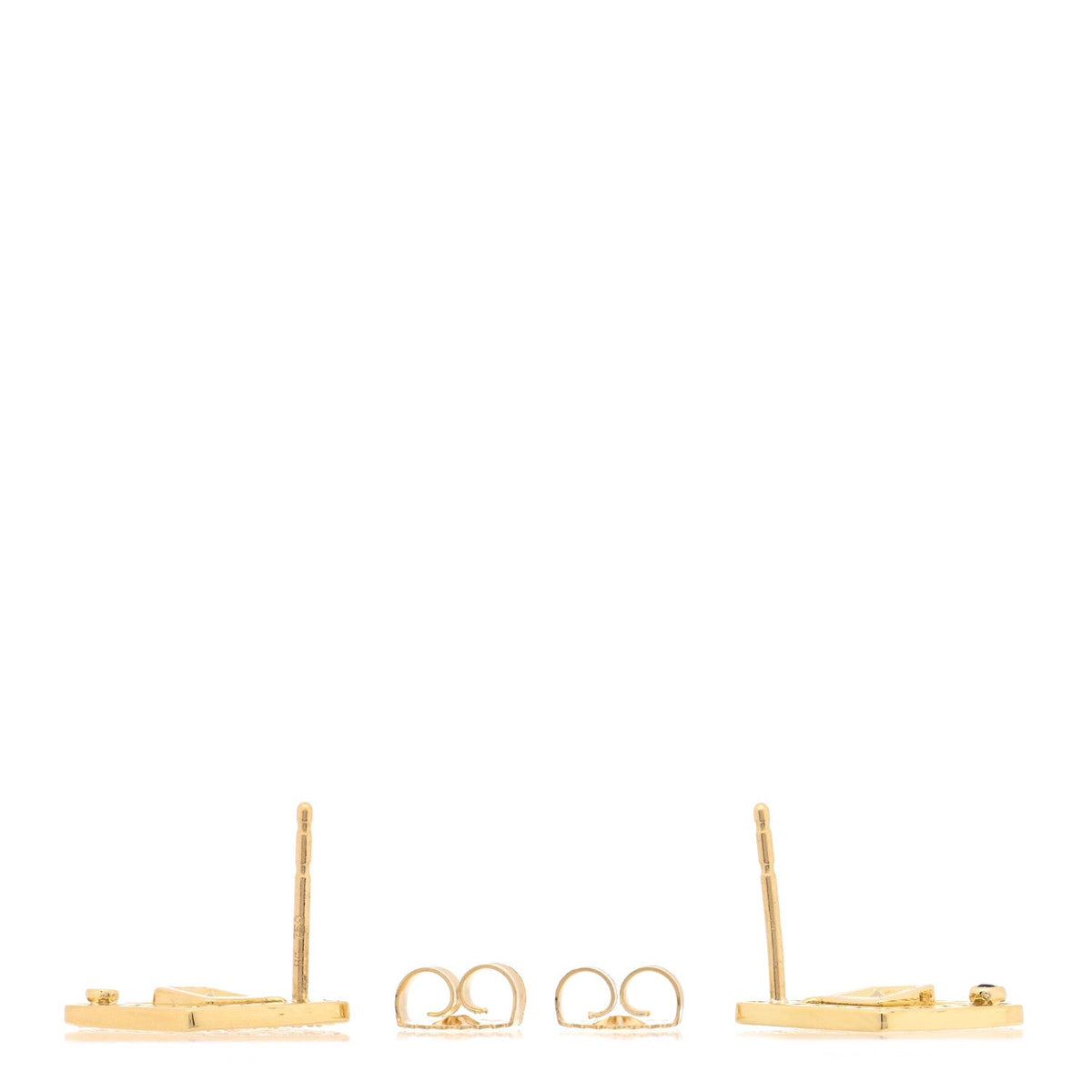 18K Yellow Gold Diamond Diamonte Earrings