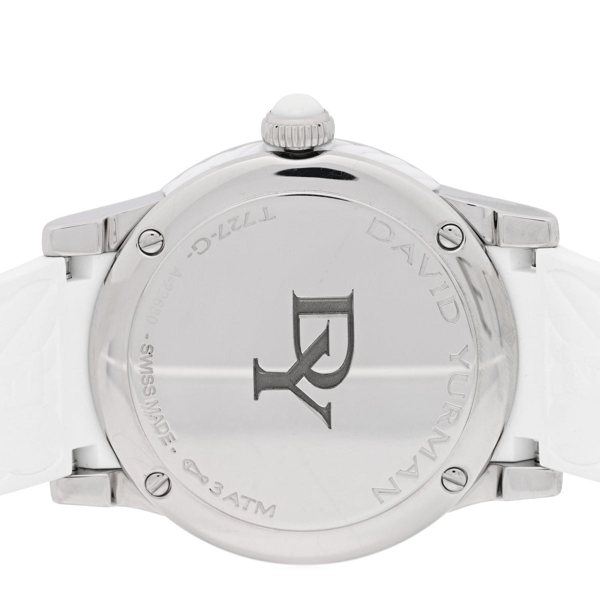 Stainless Steel Rubber Diamond 35mm Classic Quartz Watch White