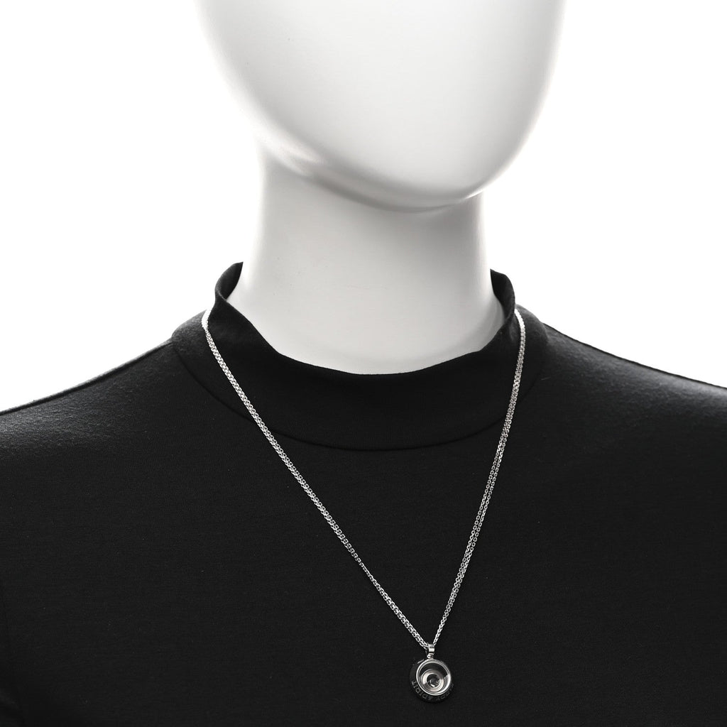 18K White Gold Diamond Happy Spirit Pendant Necklace