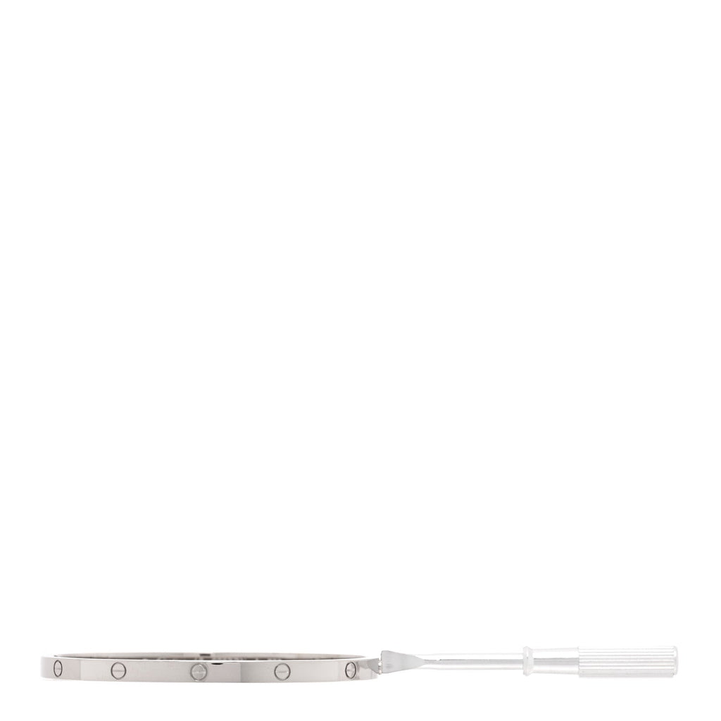 18K White Gold Small LOVE Bracelet 16