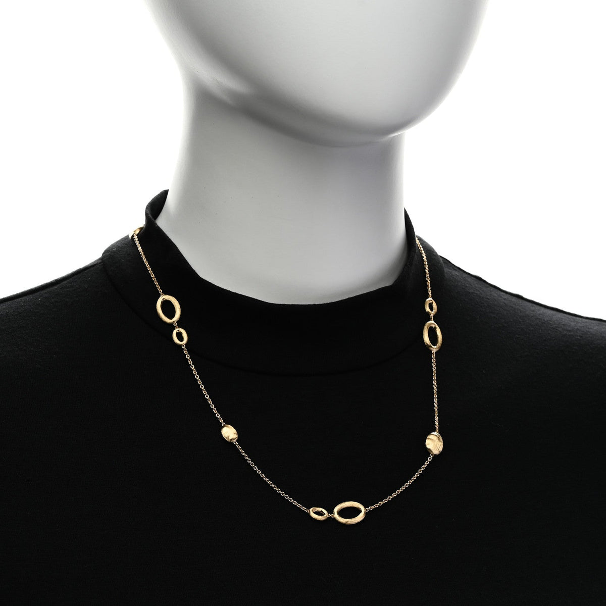 18K Yellow Gold Station Necklace