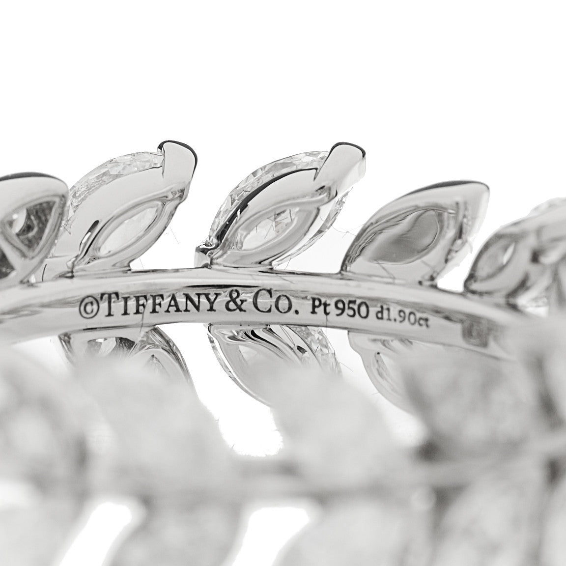 Platinum Diamond Victoria Vine Ring 53 6.5