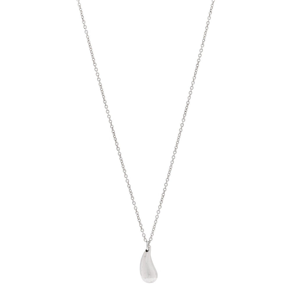 Sterling Silver 12mm Elsa Peretti Teardrop Pendant Necklace