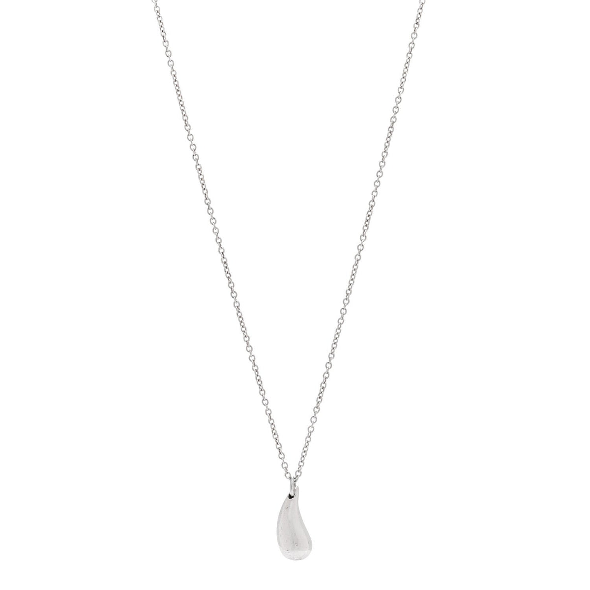 Sterling Silver 12mm Elsa Peretti Teardrop Pendant Necklace