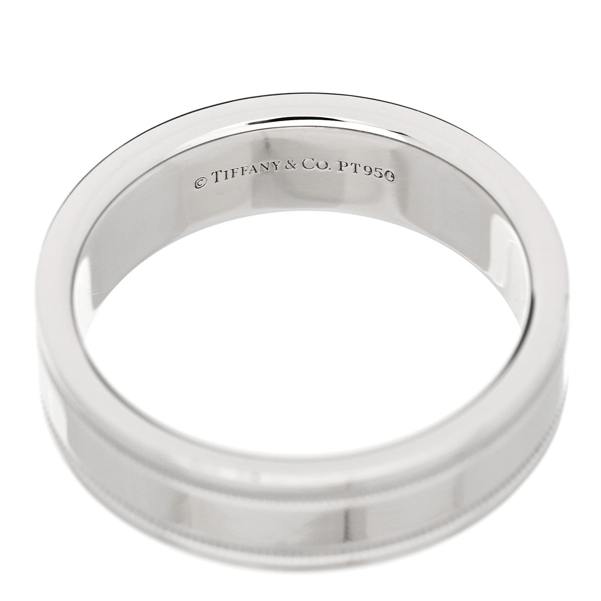 Platinum 6mm Together Double Milgrain Band Ring 59 8.75