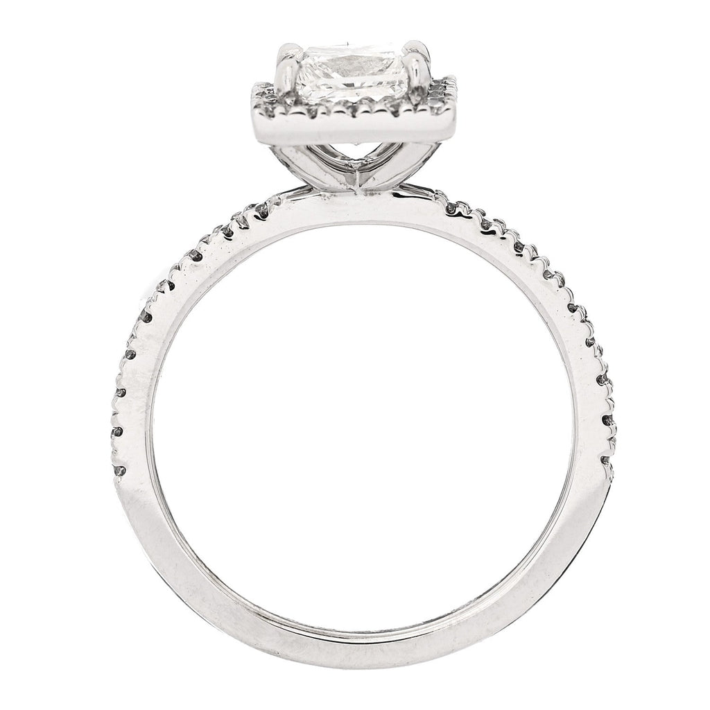 18K White Gold Diamond .96ctw Princess Cut Engagement Ring  52 6