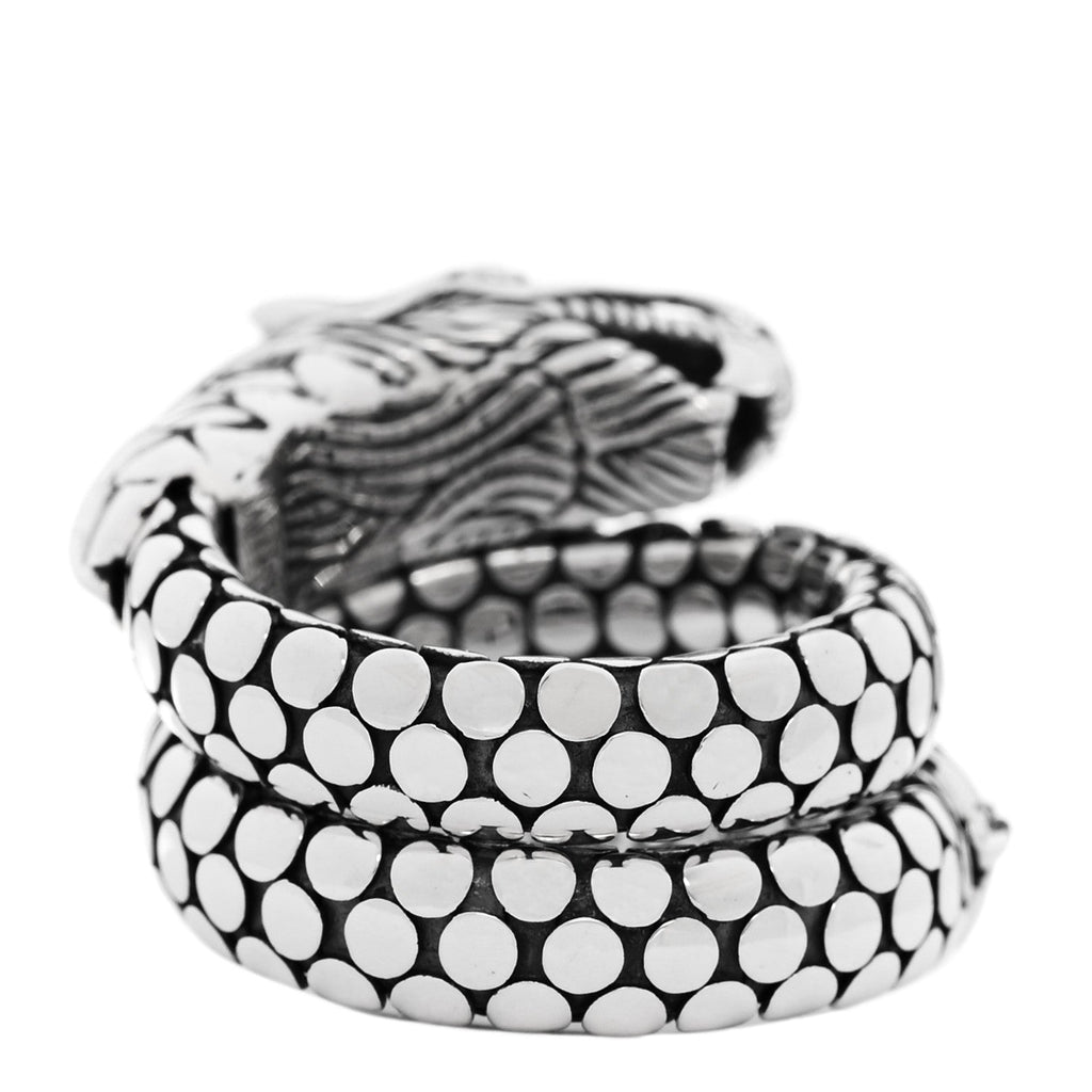 Sterling Silver Legends Naga Dragon Coil Ring 54 7