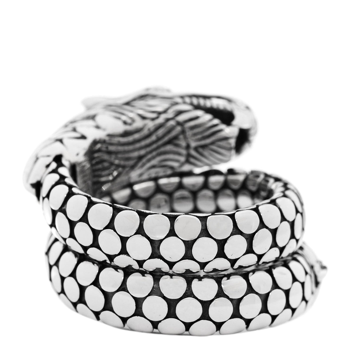Sterling Silver Legends Naga Dragon Coil Ring 54 7