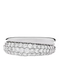 18K White Gold Diamond 1.00ctw Two Band Ring 51 5.75