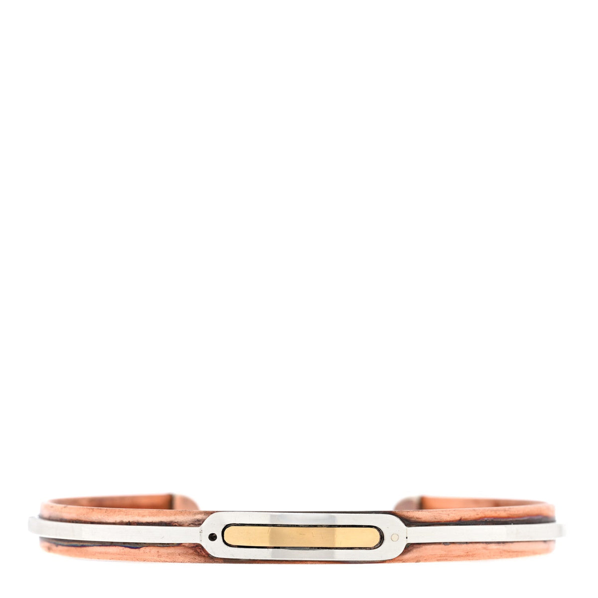 Sterling Silver 18K Yellow Gold Copper Sabona Cuff Bracelet