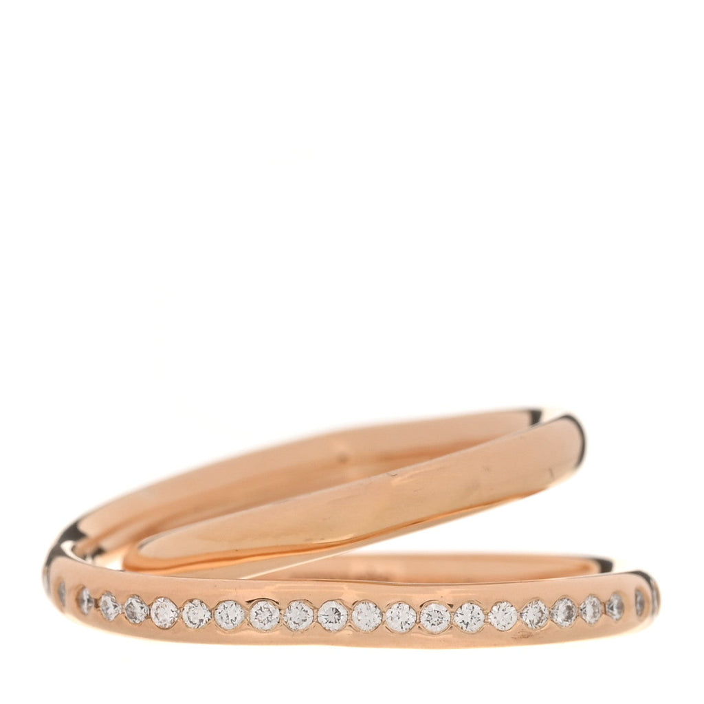 18K Rose Gold Diamond Vertige Coeur Ring 52 6