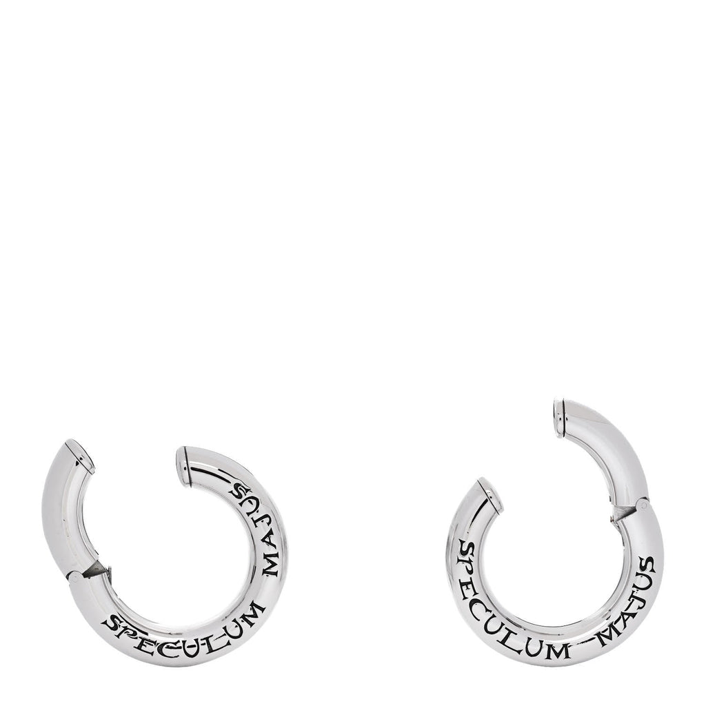 Metal Speculum Majus Cuff Earrings Silver
