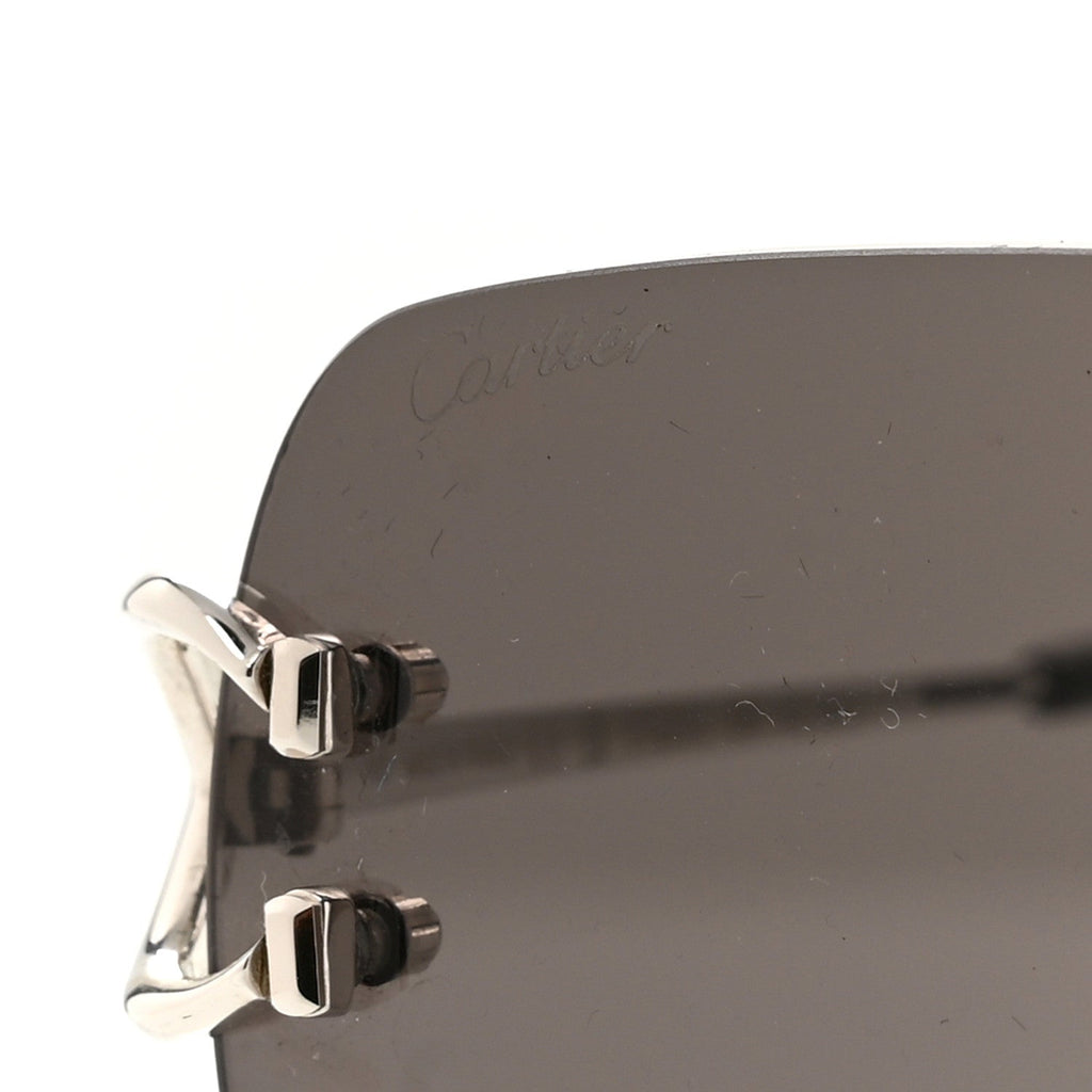 Metal Rimless C Decor Sunglasses CT0330S Silver