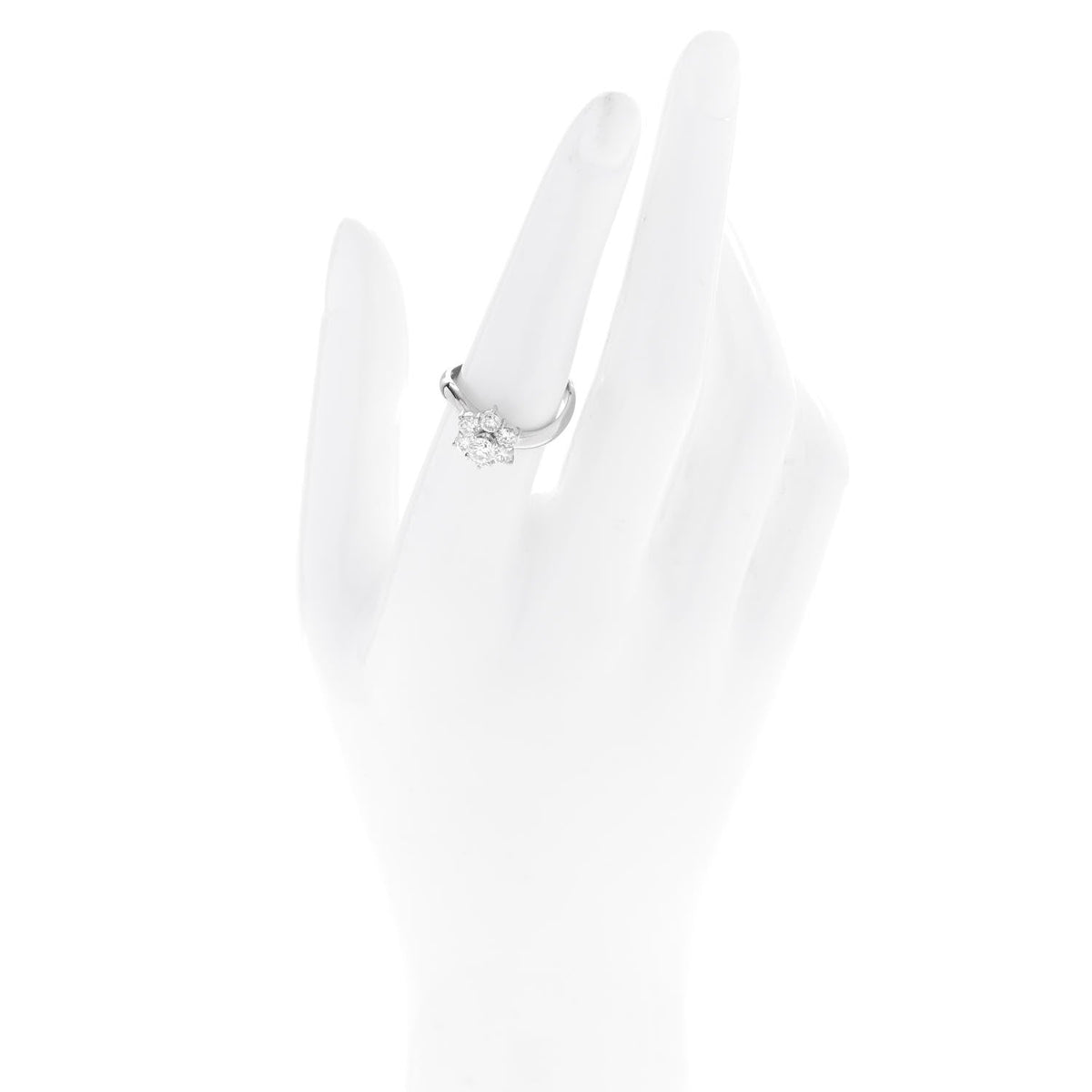 Platinum Diamond 1.02ctw Flower Ring 54 7