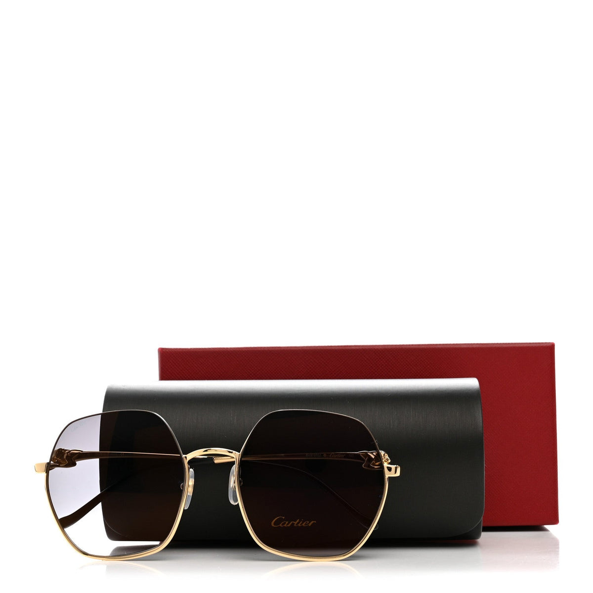 Panthere De Cartier Sunglasses CT0267S Gold Black