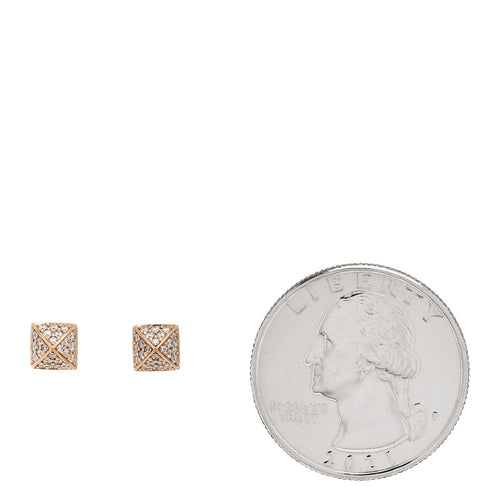 18K Rose Gold Diamond Clou d'H Stud Earrings