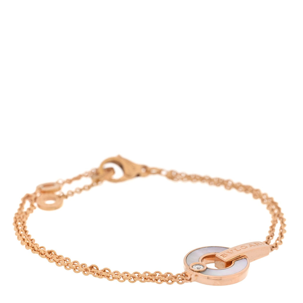 18K Rose Gold Diamond Mother of Pearl BVLGARI BVLGARI Bracelet ML