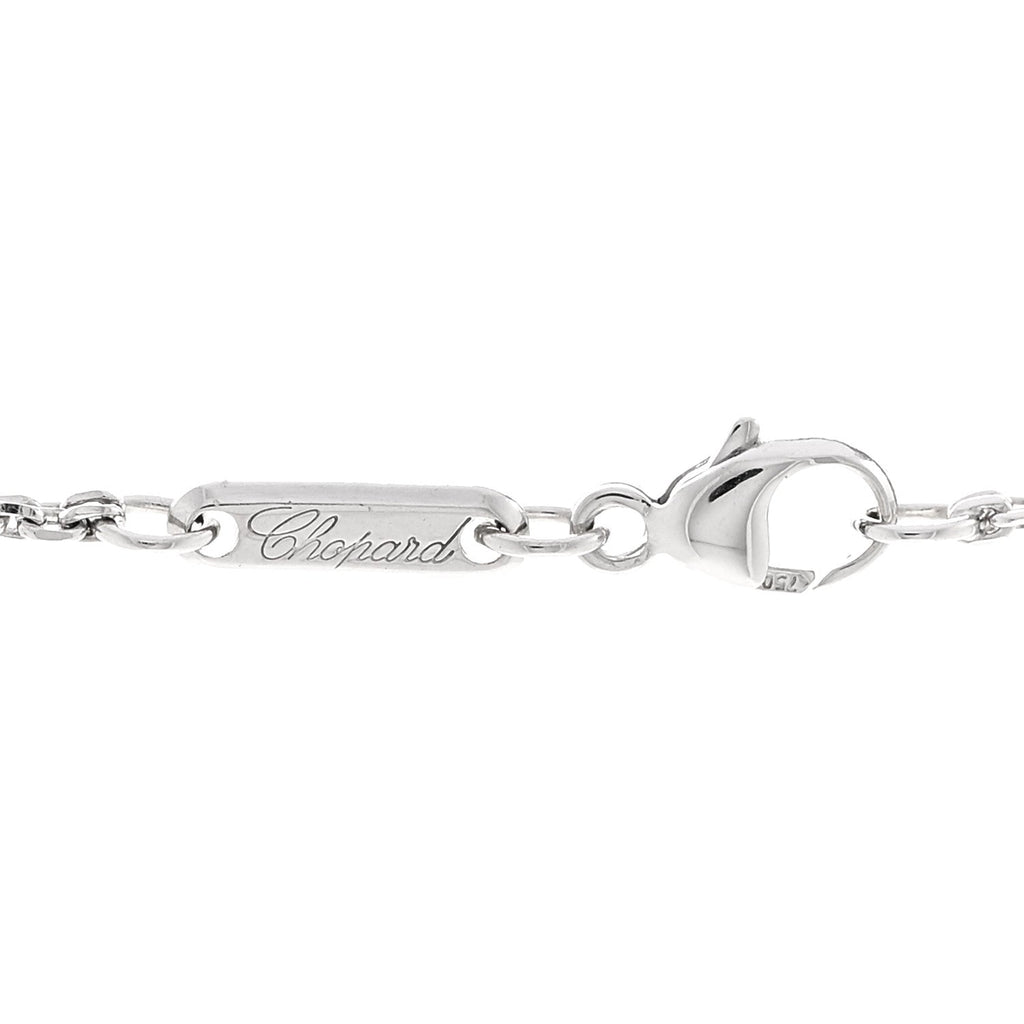 18K White Gold Diamond Happy Spirit Pendant Necklace
