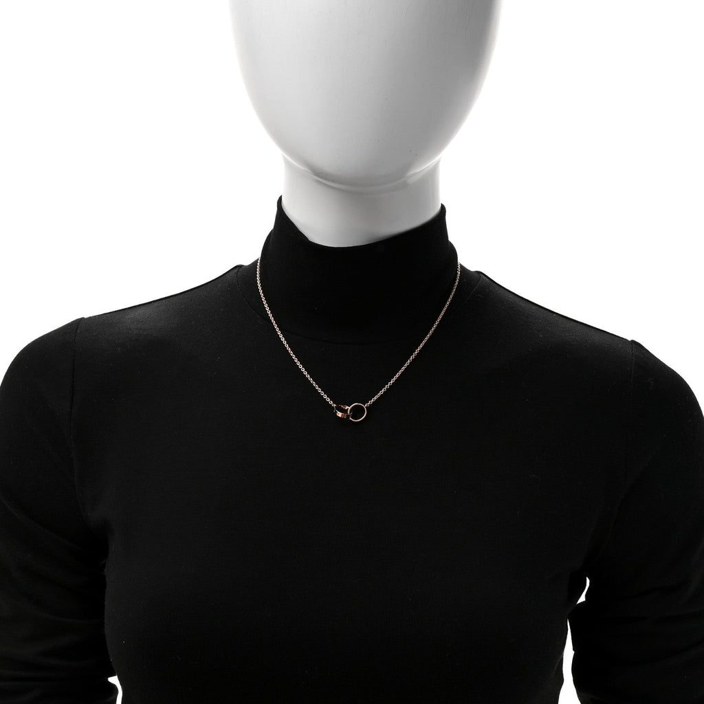 18K Pink Gold Interlocking LOVE Necklace
