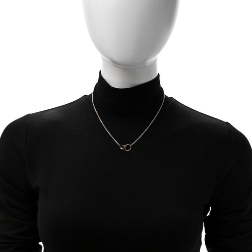 18K Pink Gold Interlocking LOVE Necklace
