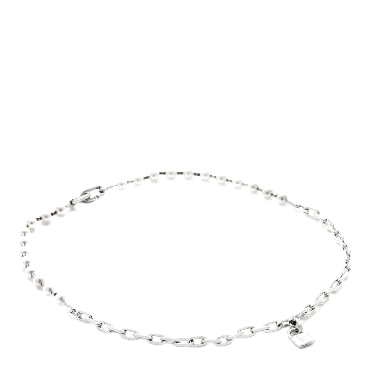 Sterling Silver Freshwater Cultured Pearl HardWear Lock Bracelet