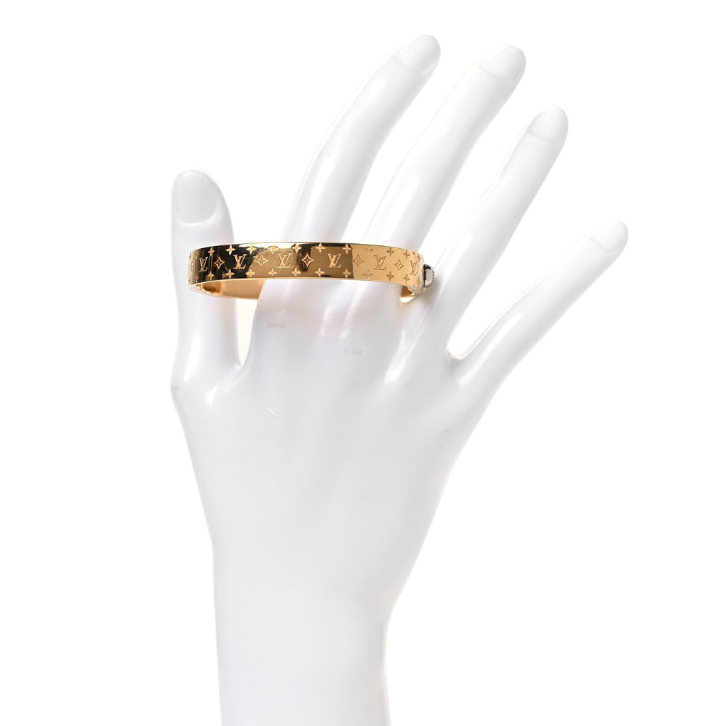 Brass Monogram Nanogram Cuff S Gold